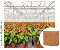 Mélange de culture de qualité supérieure 100% naturel en fibre de coco ou tourbe de coco, blocs de 5 kg à prix raisonnable