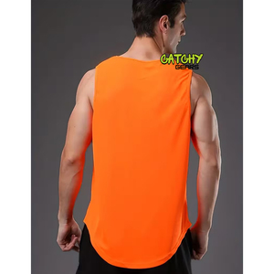 เสื้อกล้ามผู้ชายเท่ห์ๆ สไตล์ลำลองสำหรับฤดูร้อน ผ้าฝ้ายผสมสแปนเด็กซ์ ระบายอากาศได้ดี เหมาะสำหรับออกกำลังกาย ขายส่ง - Product Image 4