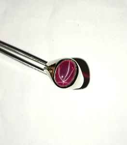 Anillo de rubí rojo para hombre, plata de ley 925, anillo de sello hecho a mano, rubí estrella, piedra de nacimiento, regalo de joyería para hombre - Product Image 2