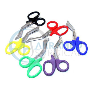 Ciseaux à pansements EMT, ciseaux à traumatisme de 7,5 pouces en acier inoxydable, instrument chirurgical d'urgence, CE ISO, réutilisables, manche noir - Product Image 2