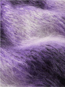 Purple Tie Dye Mohair Pullover Sweater Men's <b>Thick</b> Knitted Fur Decor Winter Style Regular Sleeve Anti-Pilling - Product Image 5