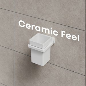 Support mural de luxe en verre carré avec porte-gobelet pour brosse à dents, en acier inoxydable, pour lavabo de salle de bain - Product Image 3