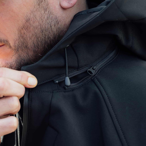 Sudadera con capucha para motociclistas, personalizada, para hombre, con exterior de poliéster elástico en 4 direcciones, acabado suave y forro polar, con diseño de cinta reflectante. - Product Image 5