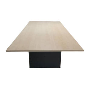 Rectangular Conference <b>Table</b> Wood Veneer Contemporary <b>Office</b> Furniture Metal Legs Stable Design Commercial Use - Product Image 4