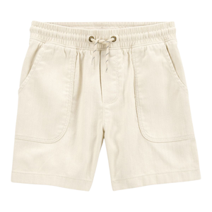 Pantalones Cortos de Algodón con Cintura Elástica, Color Sólido, Estilo Casual de Verano para Niños, con Bolsillos Dobles, Estilo Moderno - Product Image 1