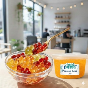 บัวลอยรสเสาวรสบรรจุน้ำผลไม้ 5 มม. ในขวด 490 กรัม * 18 ถ้วย สำหรับร้านเครื่องดื่ม - Product Image 2