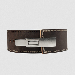 10MM Genuine Cherry Leather Lever Buckle Weightlifting Belt Custom Logo Gym Fitness Belt Deadlift <b>Back</b> <b>Support</b> Powerlifting - Product Image 6