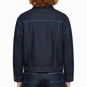 Veste en jean pour homme, style streetwear décontracté, en coton, vente en gros, production OEM en usine - Product Image 6