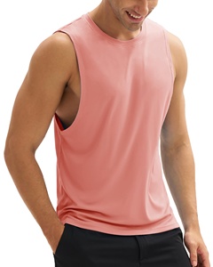 Camiseta Deportiva Personalizada con Logotipo para Hombre, de Poliéster/Algodón, de Secado Rápido, con Diseño sin Mangas y Estampado por Transferencia de Calor - Product Image 6