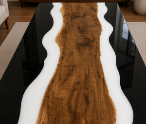 Modern <b>Epoxy</b> River Dining <b>Table</b> <b>Resin</b> Eco-Friendly Rectangle Handmade Luxury Living Room Center <b>Table</b> Diwali Furniture - Product Image 2