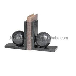 Serre-livres ou serre-livres géométriques en marbre avec bases en forme de L, inspirés par l'élégance élégante et les lignes épurées - Product Image 1