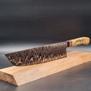 Luxury Grade <b>Copper</b> Damascus Utility Chef Knife With Balanced <b>Handle</b> For Daily <b>Kitchen</b> Slicing And Chopping - Product Image 4