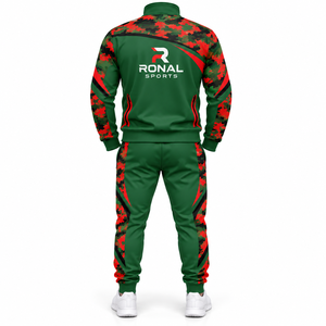 ชุดวอร์มลายพรางสีเขียวสำหรับผู้ชาย RONAL แขนยาว สไตล์สปอร์ต ลำลอง เหมาะสำหรับวิ่งจ๊อกกิ้ง มีกระเป๋าข้างและเอวยางยืด ใส่ได้ในช่วงฤดูใบไม้ร่วง - Product Image 2