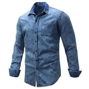 Mens Short Sleeve Denim Shirt Vintage Acid Wash Retro Style Casual Wear Breathable Fabric Loose Fit For Summer Season Trendy Fit - Product Image 2