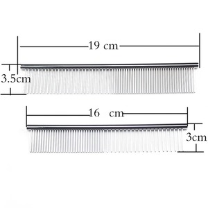 Stainless Steel Dog Comb Long Thick Hair Fur Removal <b>Brush</b> <b>Pets</b> Dog Cat Grooming Demitting Combs for Shaggy Dogs - Product Image 3