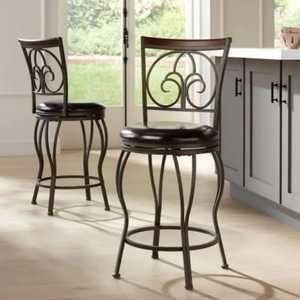 Chaise de jardin moderne en acier noir avec dossier floral rose, résistante aux intempéries, pour terrasse extérieure, salle à manger, pieds coniques - Product Image 2