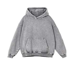 Sweat à capuche personnalisé pour hommes, 500 g/m² en molleton, coupe épaules tombantes, teint en pièce, pour les marques de mode américaines, fournisseur en gros - Product Image 5