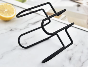 Round Coaster Holder With Black Metal <b>Frame</b> Yellow <b>Pink</b> Blue Coasters Kitchen Storage Rack Desktop Organizer - Product Image 2