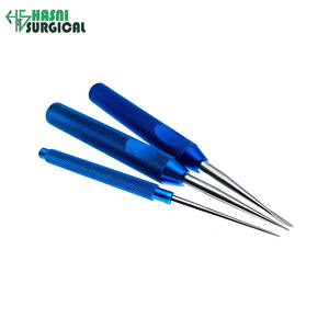 Kit de 3 instruments chirurgicaux manuels en acier inoxydable, droits et courbés, à pointe, certifiés CE, pour la réparation cutanée - Product Image 1