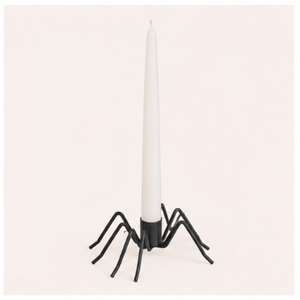 <b>Black</b> Metal Spider Taper Candle <b>Holder</b> for Spooky Halloween Table Decor <b>Candlestick</b> Stand for Haunted House Party & Home Decor - Product Image 5