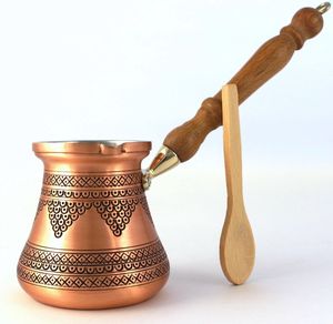 Handmade Copper Turkish Style <b>Coffee</b> <b>Maker</b> Long Brass Handle Arabic Greek <b>Coffee</b> Brewing Kitchenware Product - Product Image 1