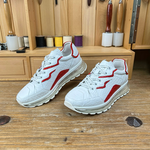 Chaussures de sport décontractées de luxe pour hommes en cuir véritable avec semelle à coussin d'air, personnalisation sur mesure - Product Image 3