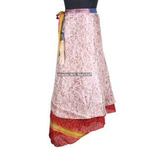 New Magic <b>Wrap</b> Reversible Skirts Rajasthani Silk <b>Wrap</b> Indian Printed Long <b>Sarong</b> Around Boho All Season <b>Wrap</b> Around Long Skirt - Product Image 5