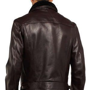 Chaqueta de Cuero con Forro de Piel para Hombre, Abrigo de Invierno Premium 2026, Nueva Llegada, Alta Calidad, Logotipo Personalizado, ODM, OEM, Exportación, Ropa de Moda - Product Image 4