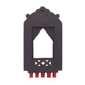 Cadre décoratif en bois de teck sculpté - Motif traditionnel de Jaipur - Vente en gros - Product Image 2