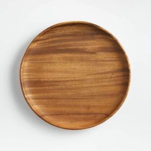 Platos Desechables Redondos de Madera Modernos Personalizados al por Mayor para Decoración de Bodas, Bandeja de Servicio Elegante y Ecológica - Product Image 1