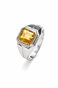 Citrine <b>Ring</b> in 925 Sterling <b>Silver</b> KLSR12390 - Product Image 2
