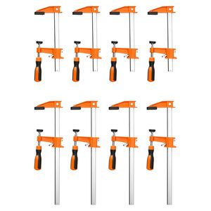 Lot de 8 pinces de serrage pour le travail du bois, pinces en F de 6 et 12 pouces, capacité de charge de 600 lb, conception autobloquante - Product Image 1