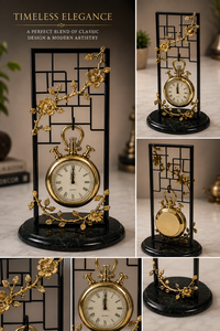 Reloj de Escritorio de Latón Unicorn Handicrafts, Movimiento Mecánico, Duradero, Portátil, Estilo Vintage, Diseño Silencioso, Números Romanos, Circular - Product Image 4