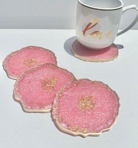 Resin Coaster Set With Holder For Organized Storage Stylish <b>Table</b> Decor And Drink <b>Protection</b> - Product Image 5