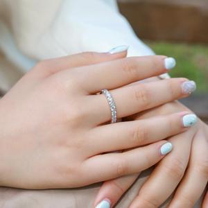 Bague de fiançailles et de mariage en diamant de laboratoire pour femme, en platine PT950, luxe léger, certifiée IGI, solitaire - Product Image 1