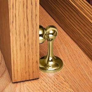 Tope de puerta de latón, tope de puerta de metal resistente, tope de puerta con acabado antiguo, tope de puerta de hardware premium, tope de puerta de suelo - Product Image 3