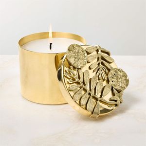 Polished Decorative Brass Candle Vessels Candle Holder Container For Luxury <b>Table</b> Centerpiece Decoration - Product Image 1