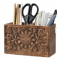 Support de bureau pour stylos, crayons et marqueurs de qualité supérieure, 2 compartiments, accessoire de bureau par le fabricant