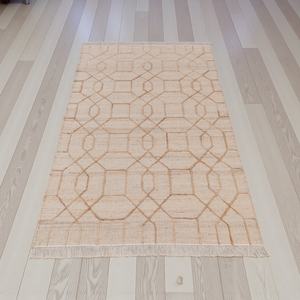 Alfombra de Yute Natural Tejida a Mano |   Alfombra Moderna con Diseño Abstracto |   Alfombra de Cáñamo Ecológica y Apta para Mascotas para Sala de Estar y Dormitorio - Product Image 1