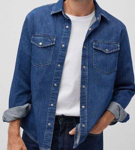 Chemises en jean pour hommes économiques, décontractées, en coton, boutonnées, écologiques, respirantes, style urbain tendance, confortables, vente en gros directe usine - Product Image 5