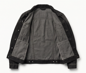 Chaqueta Vaquera Clásica para Hombre – Chaqueta de Mezclilla Negra Informal, Prenda Exterior Elegante para el Día a Día, Diseño con Botones en la Parte Delantera, Ajuste Cómodo - Product Image 3