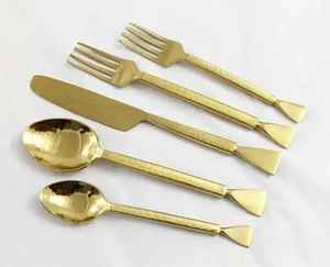 Ensemble de cuillères à salade en acier inoxydable au design exceptionnel, couleur or, lavable au lave-vaisselle, pour la cuisine, les hôtels, les maisons, qualité d'exportation, vente en gros - Product Image 4