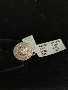 14K <b>Gold</b> Fancy Women <b>Ring</b> with Sparkling Diamond Look CZ Stones Modern Fashion Jewelry Collection - Product Image 4