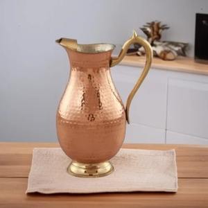 Carafe en cuivre artisanale, carafe à eau moderne en cuivre, carafe en cuivre de luxe, carafe à eau décorative en cuivre, vaisselle en cuivre de qualité supérieure - Product Image 2