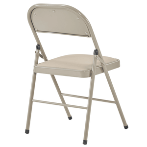 Eleganti Sedie Pieghevoli in Ferro e PVC, 6 Pezzi, Marrone Chiaro, per Convenzioni, Mostre e Hotel - Product Image 4