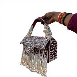 Traditional Wine Color Handcrafted Leather <b>Handbag</b> with Zipper Closure Personalized Ladies Wallet Purse & Girls <b>Accessories</b> - Product Image 1