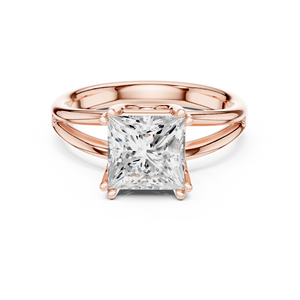 Classic <b>Split</b> Shank Engagement Wedding Anniversary <b>Rings</b> 2 CT E VS1 Princess Cut IGI Lab Grown Diamond 14K Solid Gold <b>Ring</b> - Product Image 5
