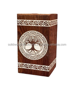 Urnas de cremación de madera para adultos Urnas de madera Urnas funerarias Tamaño personalizado Suministros funerarios - Product Image 1
