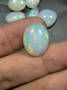 พลอยโอปอลเอธิโอเปียธรรมชาติสำหรับแหวนแต่งงาน หลายสี รูปไข่และรูปลูกแพร์ B U GEMS 2-7 กะรัต ราคาดีที่สุด - Product Image 4