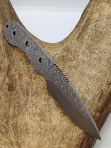 Cuchilla en bruto de acero de Damasco para camping, venta al por mayor, hoja de caza personalizada para fabricantes de cuchillos, EE. UU. y Europa, cuchilla utilitaria afilada como una navaja - Product Image 2